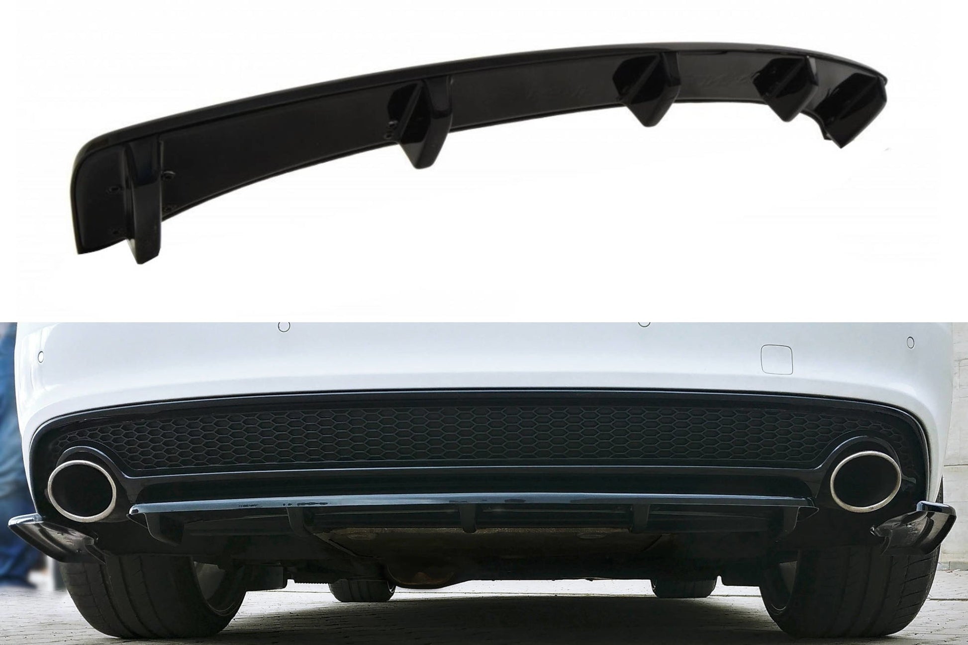 Heckansatz AUDI A5 S-LINE Facelift DTM LOOK schwarz Hochglanz