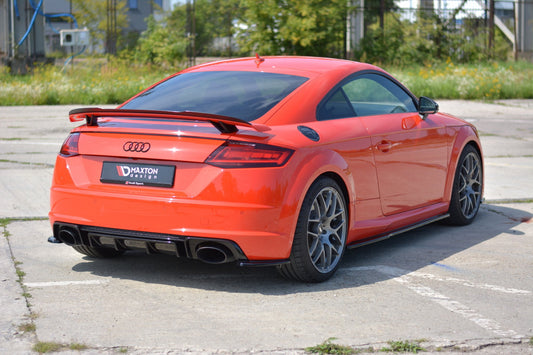 Heck Ansatz Flaps Diffusor für Audi TT RS 8S schwarz Hochglanz