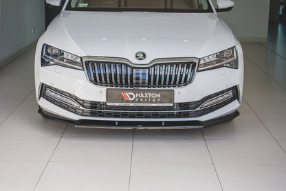 Front Ansatz V.2 für Skoda Superb Liftback / Combi Mk3 Facelift schwarz Hochglanz