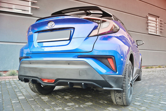 Diffusor Heck Ansatz für TOYOTA C-HR  schwarz Hochglanz