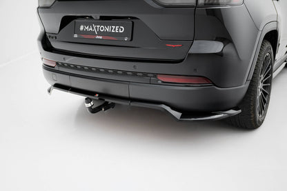 Mittlerer Cup Diffusor DTM Look Heck Ansatz für Jeep Grand Cherokee Trailhawk Mk5 schwarz Hochglanz