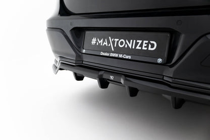 Mittlerer Cup Diffusor DTM Look Heck Ansatz für BMW 7 M-Paket G70 schwarz Hochglanz