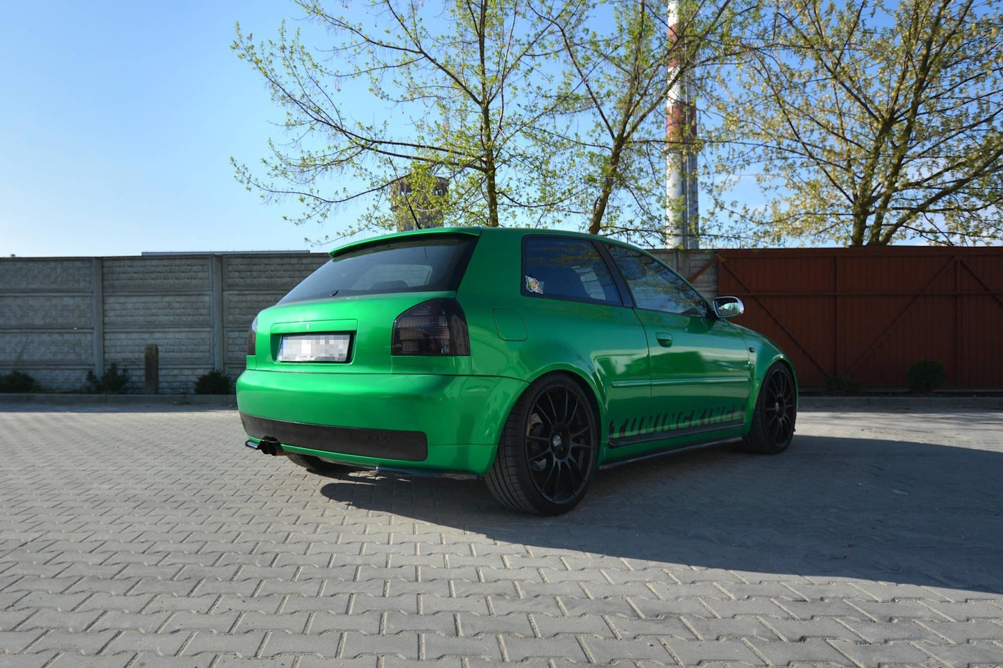 Heck Ansatz Flaps Diffusor V.1 für AUDI S3 8L schwarz Hochglanz