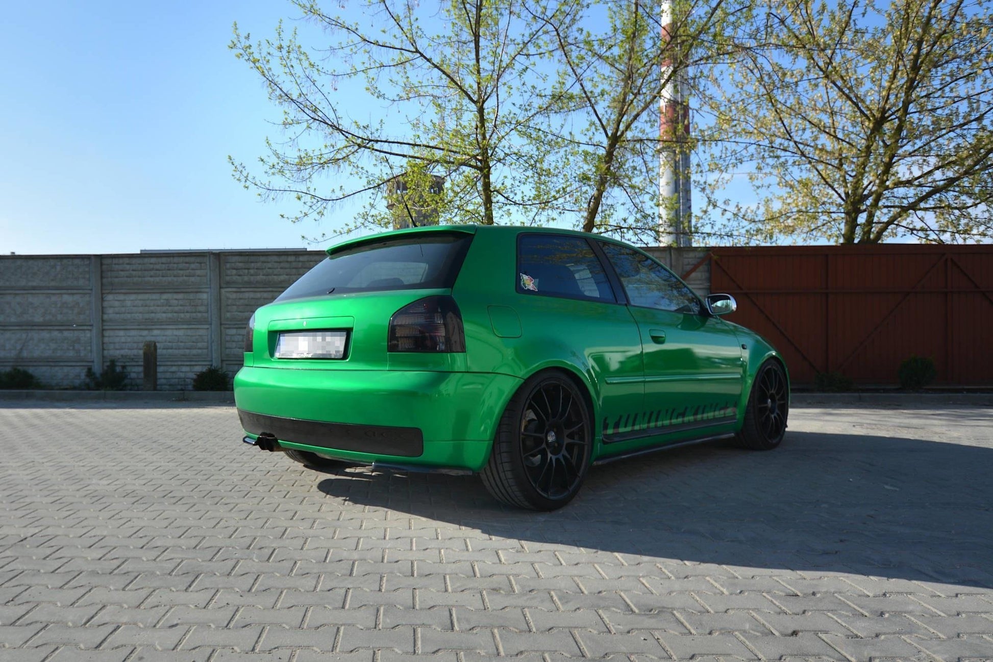 Heck Ansatz Flaps Diffusor V.1 für AUDI S3 8L schwarz Hochglanz