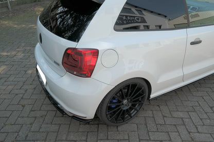 Heck Ansatz Flaps Diffusor für VW Polo WRC Mk5  schwarz Hochglanz