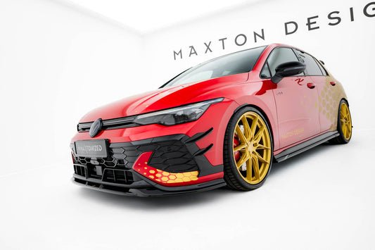 Stoßstangen Flaps Wings vorne Canards für VW Golf GTI Clubsport Mk8 Facelift