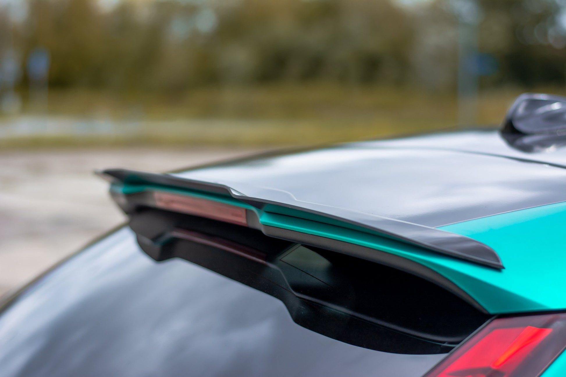 Spoiler CAP für Volvo V40 schwarz Hochglanz