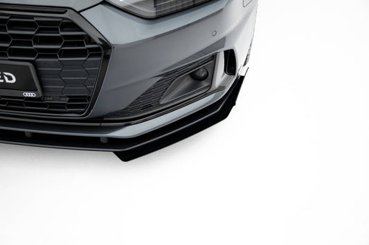 Street Pro Front Ansatz + Flaps für Audi A5 F5 Facelift schwarz Hochglanz