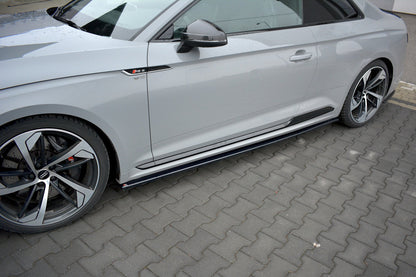 Seitenschweller Ansatz für Audi RS5 Coupe F5  schwarz Hochglanz