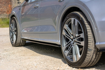 Seitenschweller Ansatz für Audi SQ5/Q5 S-line Mk2 schwarz Hochglanz