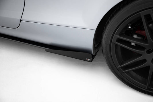 Street Pro Seitenschweller Ansatz für + Flaps Audi TT S / TT S-Line 8J Facelift schwarz Hochglanz