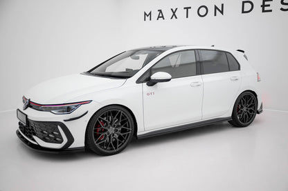 Seitenschweller Ansatz für V.1 für VW Golf GTI / GTE / GTI Clubsport / GTD / R-Line Mk8 schwarz Hochglanz