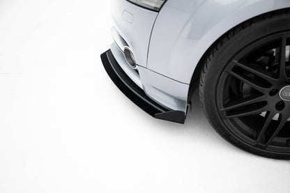 Street Pro Front Ansatz + Flaps für Audi TT S / TT S-Line 8J Facelift schwarz Hochglanz