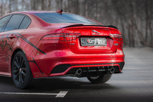 Diffusor Heck Ansatz für Jaguar XE R-Dynamic X760 Facelift schwarz Hochglanz