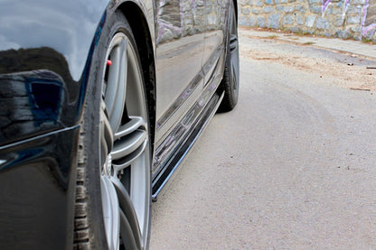 Seitenschweller Ansatz für Audi RS6 C6 schwarz Hochglanz