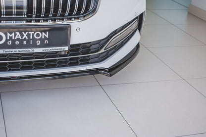 Front Ansatz V.1 für Skoda Superb Liftback / Combi Mk3 Facelift schwarz Hochglanz