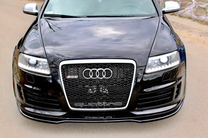 Front Ansatz für AUDI RS6 C6 schwarz Hochglanz