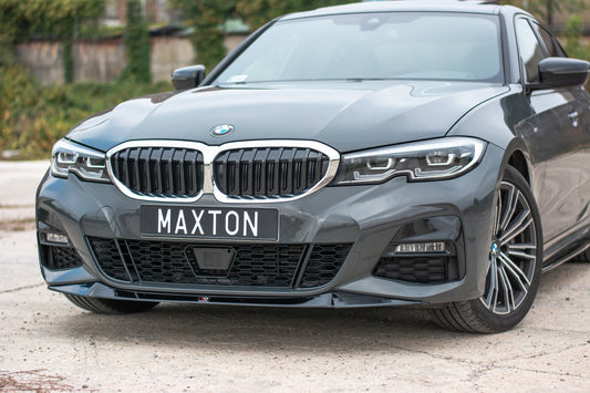 Front Ansatz V.1 für BMW 3er M-Paket G20  schwarz Hochglanz