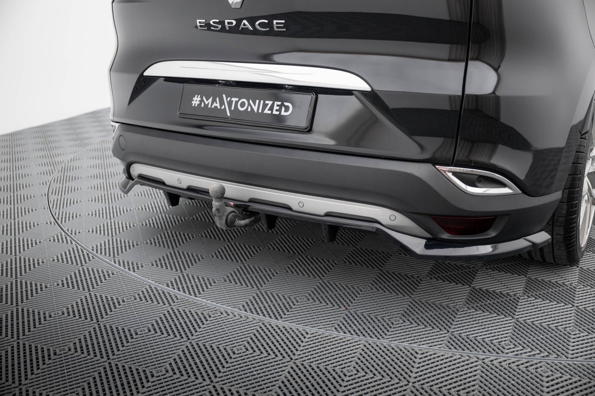 Mittlerer Cup Diffusor DTM Look Heck Ansatz für Renault Espace Mk5  schwarz Hochglanz
