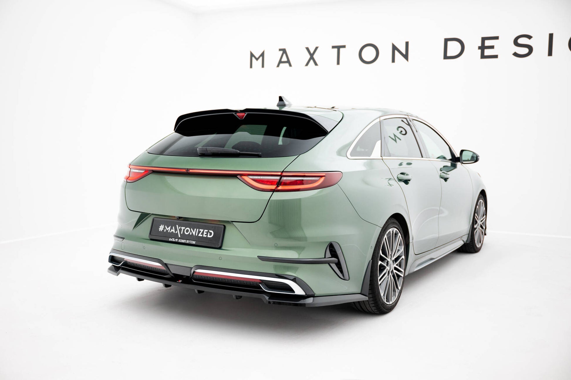 Mittlerer Cup Diffusor DTM Look Heck Ansatz für Kia Proceed GT-Line Mk1 Facelift schwarz Hochglanz