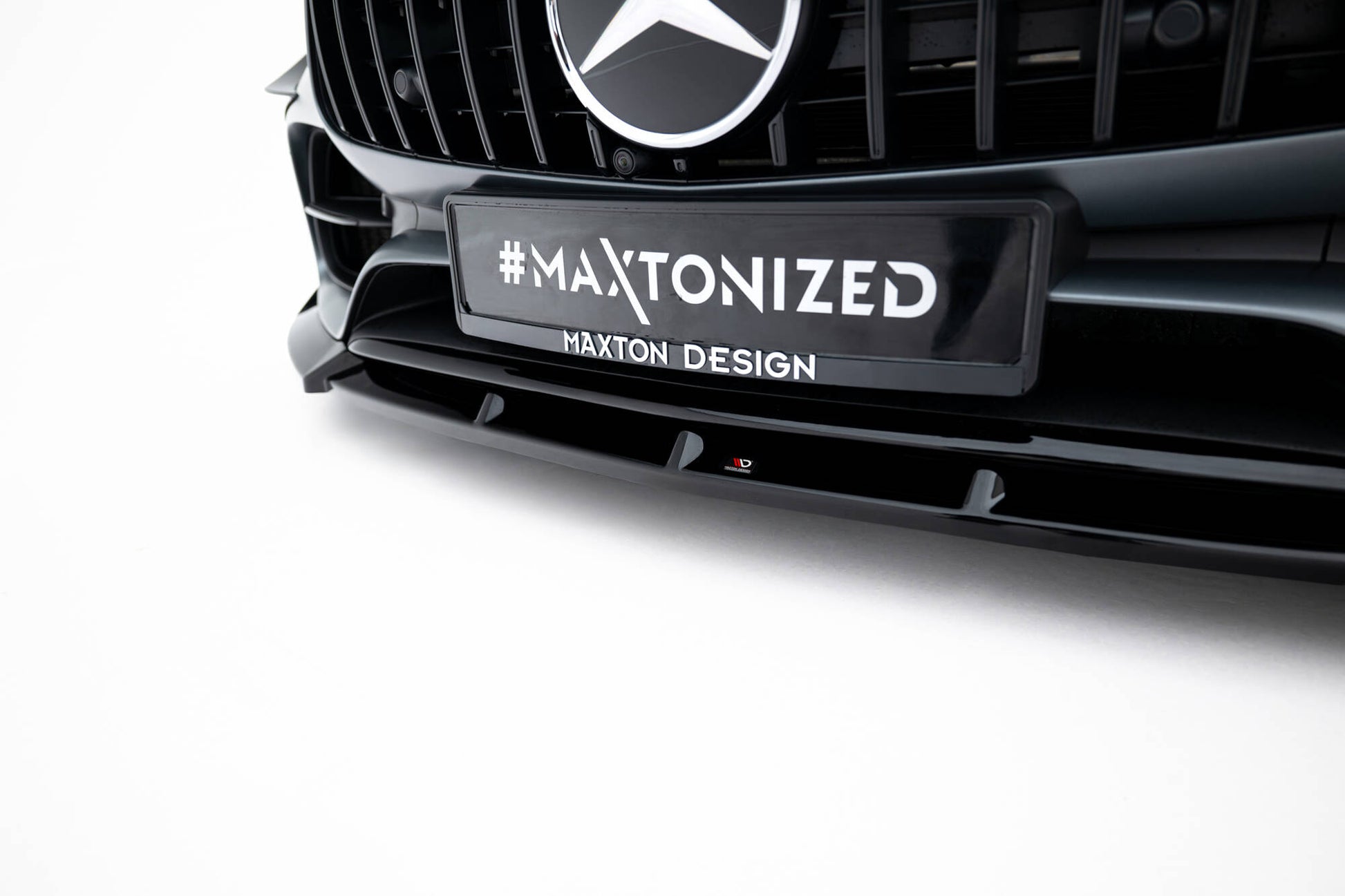 Front Ansatz für Mercedes-AMG GT C C190 Facelift schwarz Hochglanz