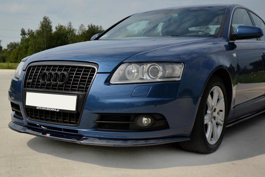 Front Ansatz für Audi A6 S-Line C6   schwarz Hochglanz
