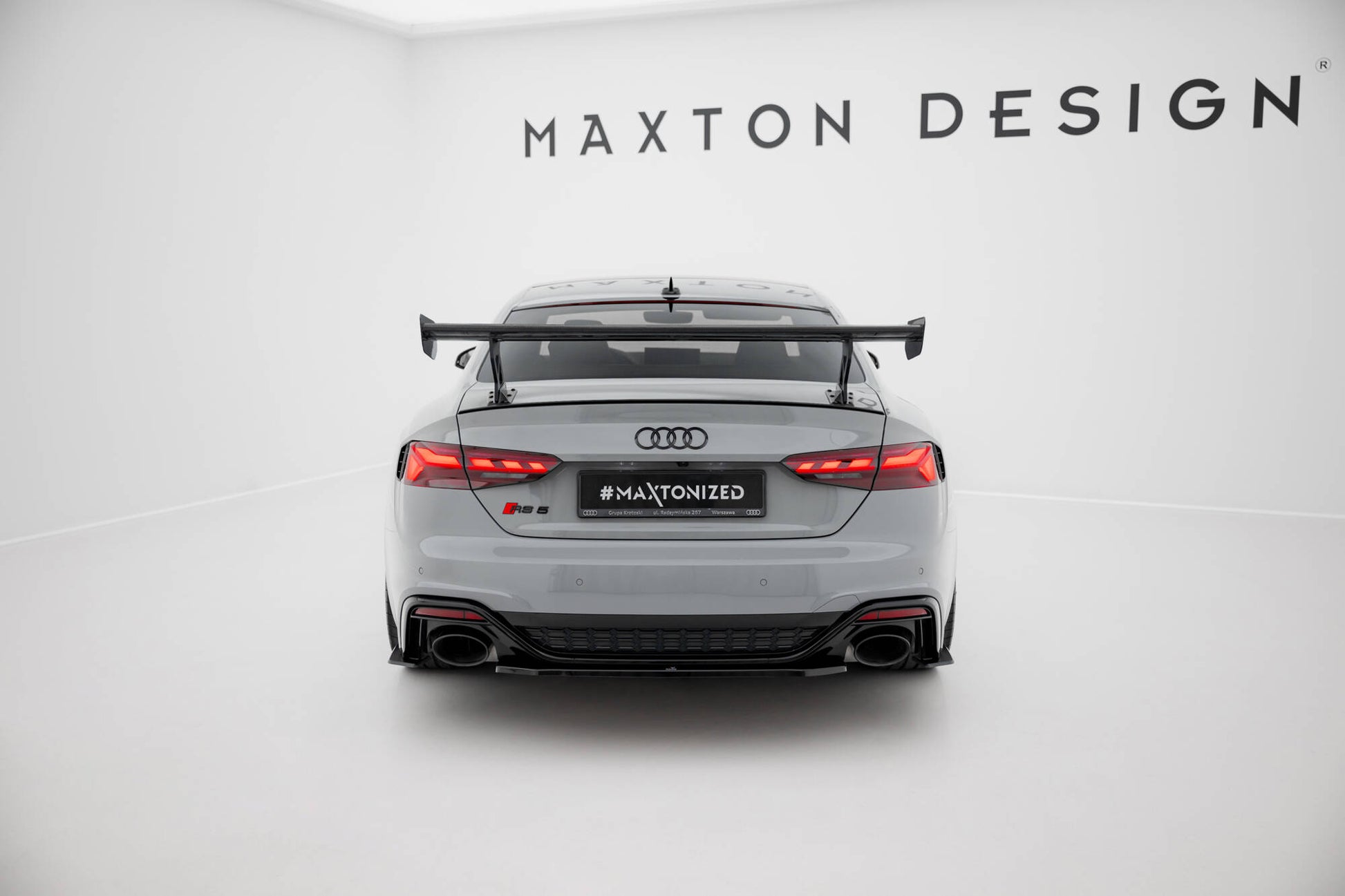 Carbon Spoiler With External Brackets Uprights  V.1 Audi A5 / A5 S-Line / S5 / RS5 Coupe F5 / F5 Facelift