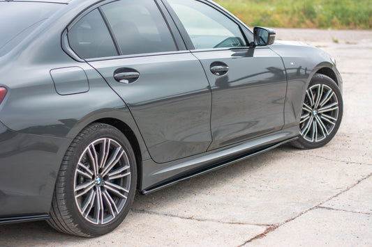 Seitenschweller Ansatz für BMW 3er M-Paket G20  schwarz Hochglanz