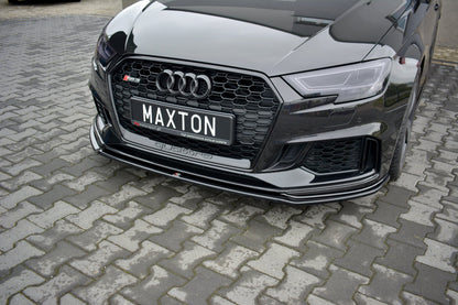 Front Ansatz V.2 für Audi RS3 8V FL Sportback schwarz Hochglanz