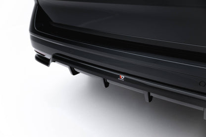 Mittlerer Cup Diffusor DTM Look Heck Ansatz für VW Multivan Long T7 schwarz Hochglanz