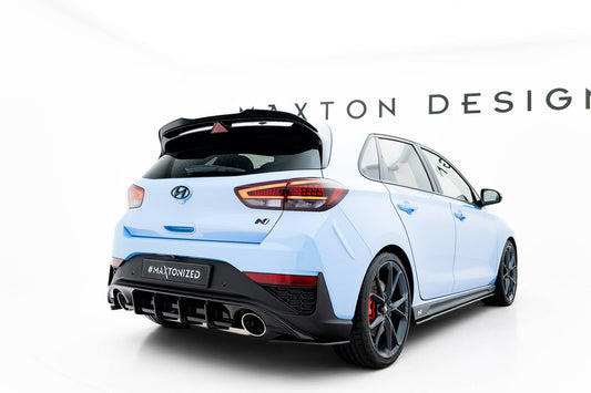 Spoiler CAP V.2 für Hyundai I30 N Hatchback Mk3 / Mk3 Facelift schwarz Hochglanz