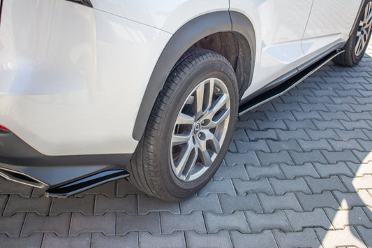Heck Ansatz Flaps Diffusor für Lexus NX Facelift schwarz Hochglanz