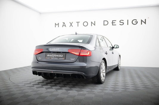 Diffusor Heck Ansatz für Audi A4 B8 Facelift (Doppelauspuff li. re.)