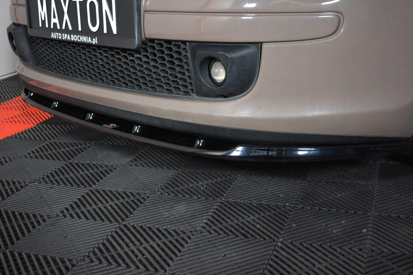 Front Ansatz V.1 für FIAT 500 HATCHBACK vor Facelift schwarz Hochglanz