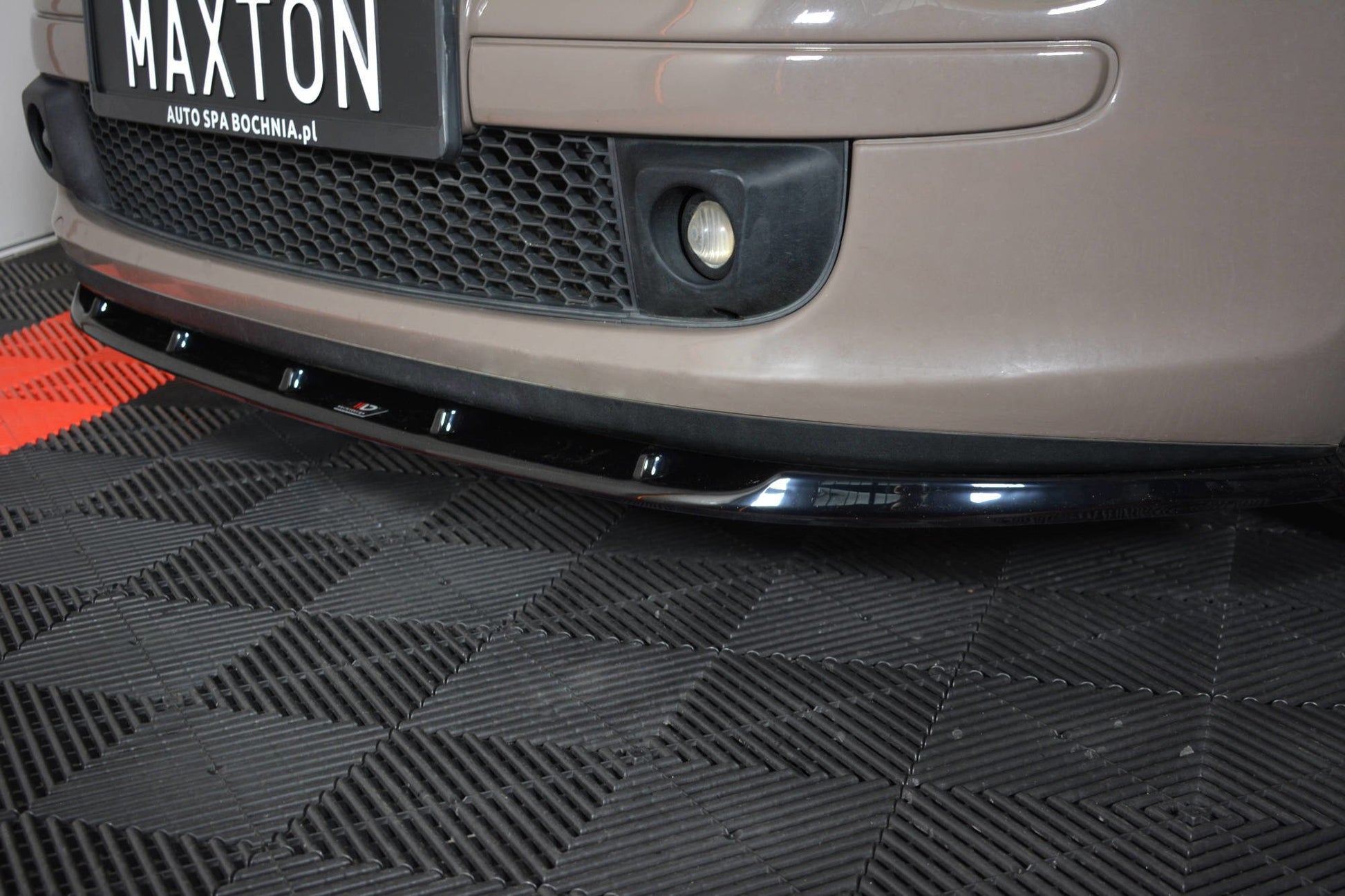 Front Ansatz V.1 für FIAT 500 HATCHBACK vor Facelift schwarz Hochglanz