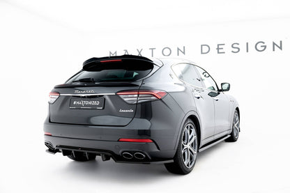 Mittlerer Cup Diffusor DTM Look Heck Ansatz für Maserati Levante GT Mk1 Facelift schwarz Hochglanz