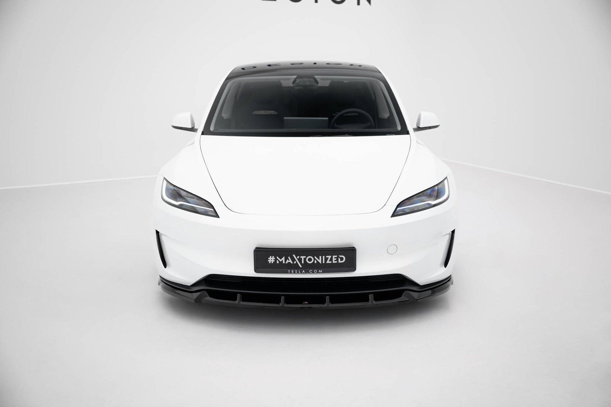 Front Ansatz V.2 für Tesla Model 3 Performance Mk1 Facelift schwarz Hochglanz