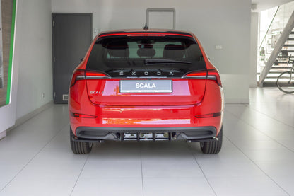 Heck Ansatz Flaps Diffusor für Skoda Scala schwarz Hochglanz