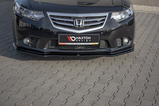 Front Ansatz für Honda Accord VIII (CU Series) Facelift schwarz Hochglanz