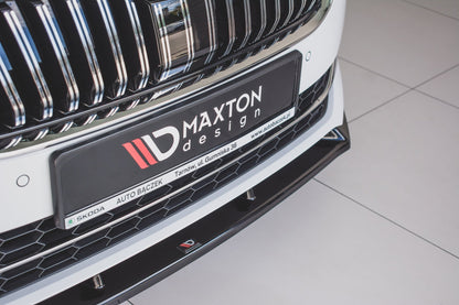 Front Ansatz V.2 für Skoda Superb Liftback / Combi Mk3 Facelift schwarz Hochglanz