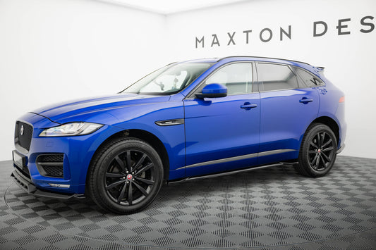 Seitenschweller Ansatz für Jaguar F-Pace R-Sport Mk1 Facelift schwarz Hochglanz