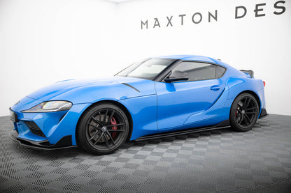 Seitenschweller Ansatz V.2 für Toyota Supra Mk5 schwarz Hochglanz