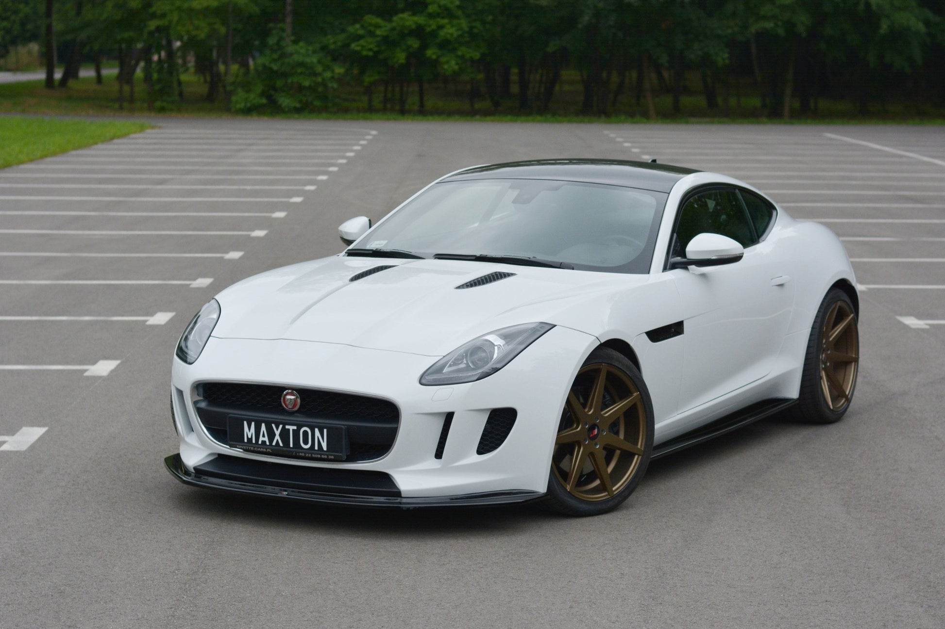 Front Ansatz V.1 für JAGUAR F-TYPE schwarz Hochglanz