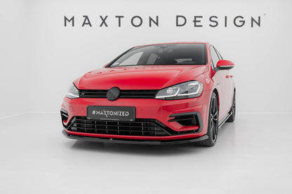 Front Ansatz V.6 für VW Golf R / R-Line Mk7 Facelift schwarz Hochglanz