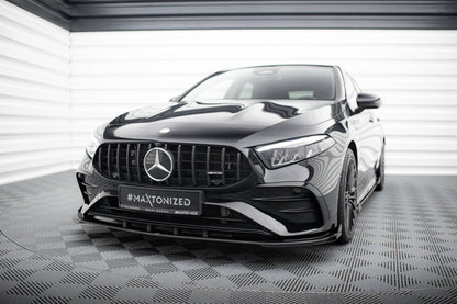 Street Pro Front Ansatz für +Flaps für + Flaps Mercedes-AMG A35 W177 Facelift schwarz Hochglanz