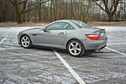 Seitenschweller Ansatz für Mercedes SLK R172 schwarz Hochglanz