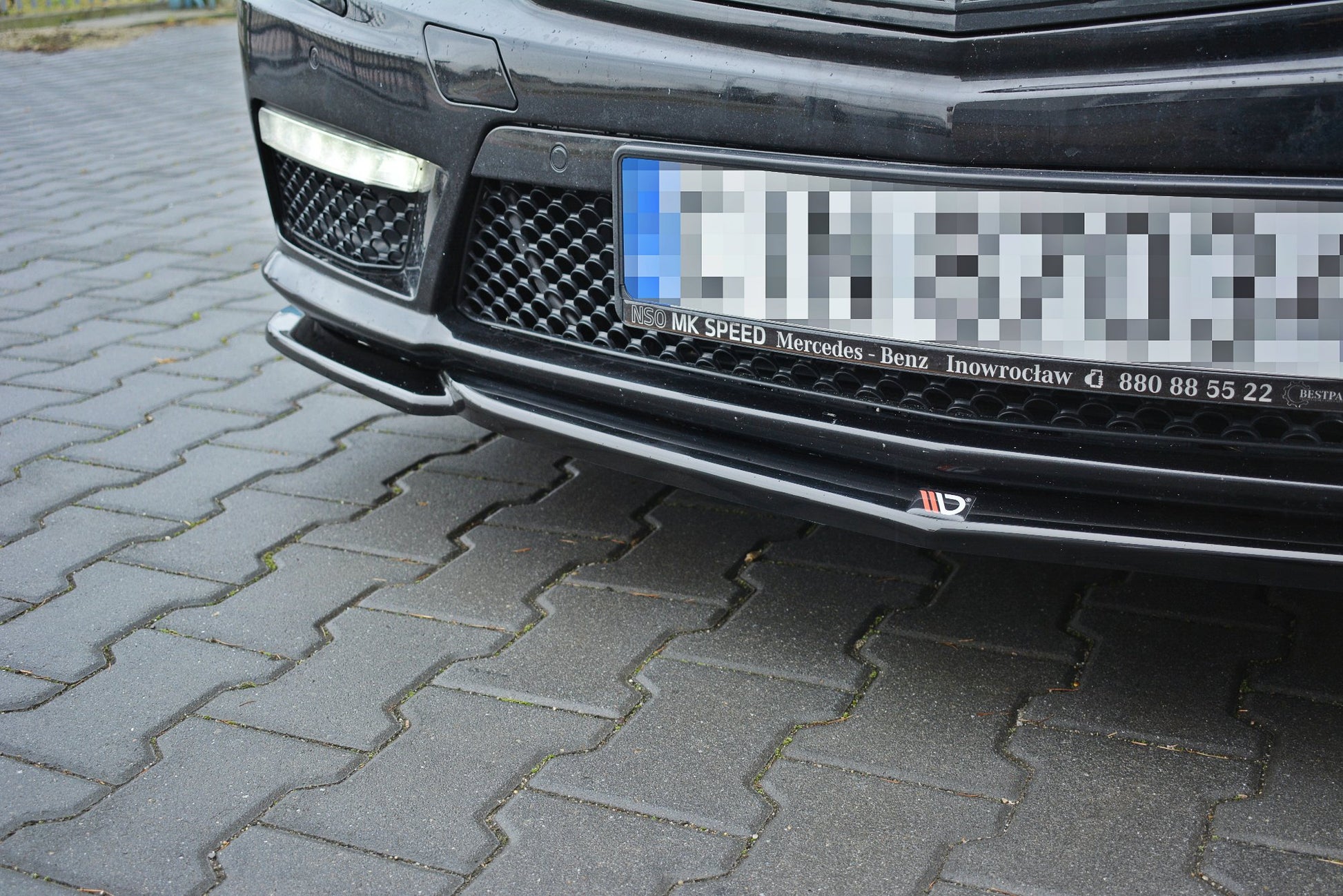 Front Ansatz V.1 für Mercedes E63 AMG W212  schwarz Hochglanz
