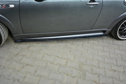 Seitenschweller Ansatz für MINI R53 COOPER S JCW schwarz Hochglanz