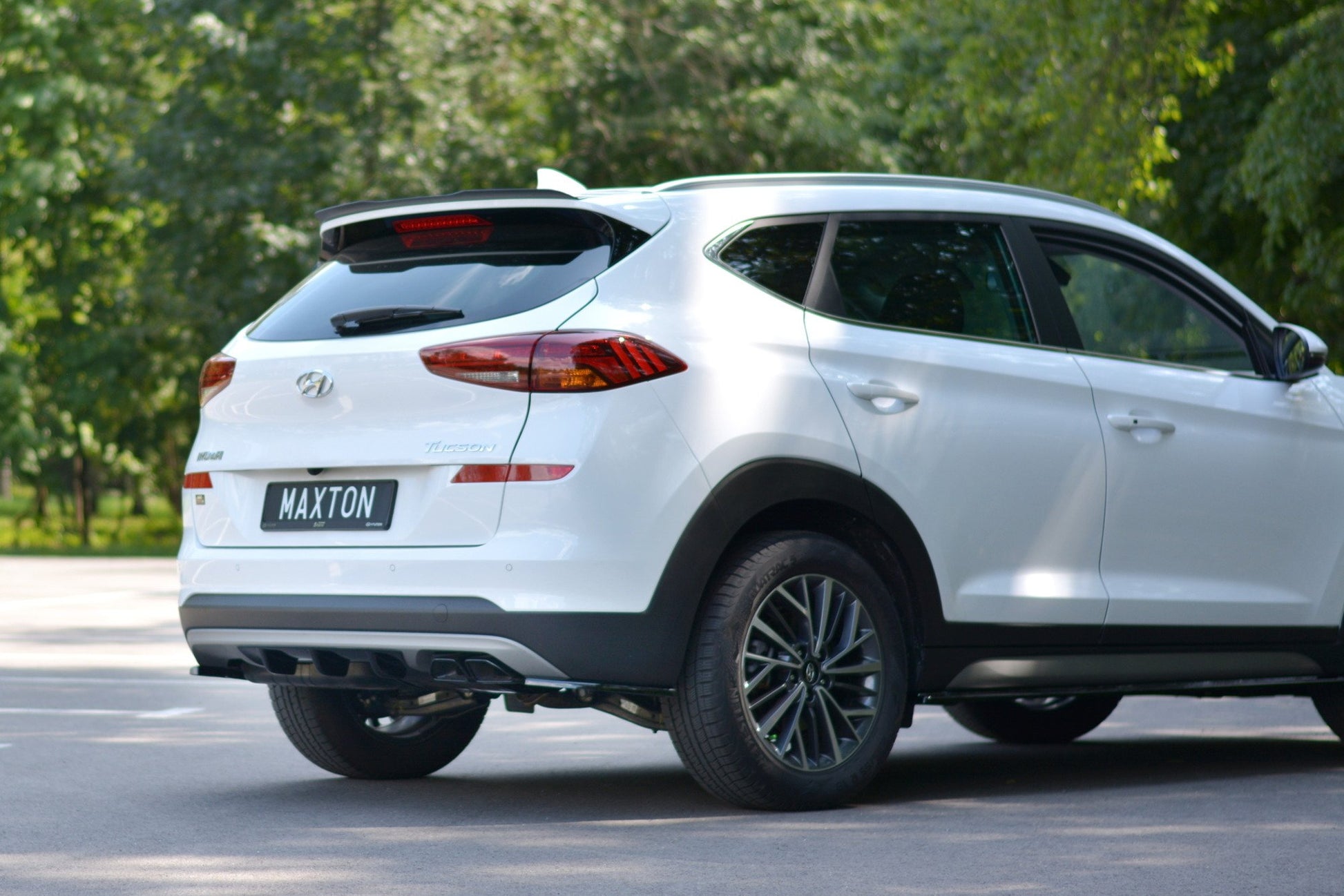 Diffusor Heck Ansatz für Hyundai Tucson Mk3 Facelift schwarz Hochglanz