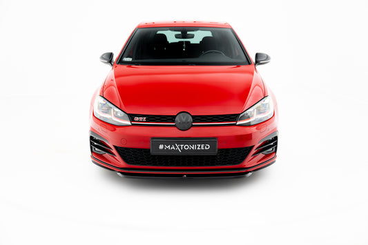 Front Ansatz V.5 für VW Golf GTI Mk7 Facelift schwarz Hochglanz